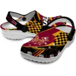 Louisiana-Monroe Warhawks Clogs – Customized Checkered Streaks Red Black 1
