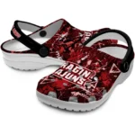 louisiana-ragin-cajuns-clog-customized-graffiti-burst-red-black-best-selling.webp