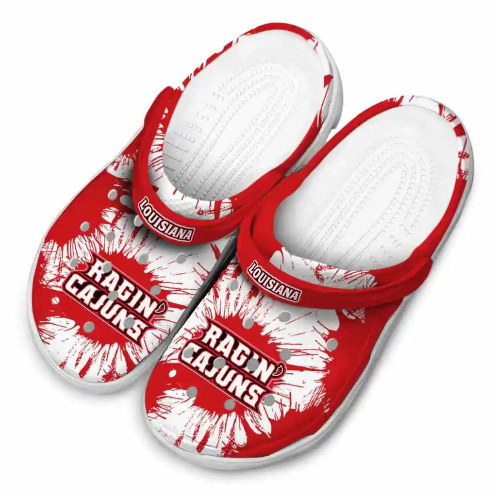 Louisiana Ragin Cajuns Clogs Splatter Graphics Latest Model Louisiana Ragin Cajuns Clogs Splatter Graphics Latest Model