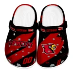 Louisville Cardinals Clogs – Custom Circuit Geometry Red Black 1