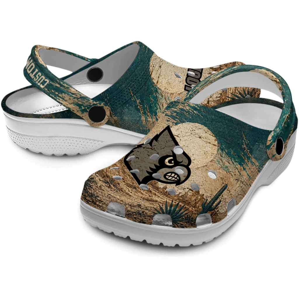 louisville-cardinals-clog-custom-cracked-landscape-fir-green-beige-high-quality.webp