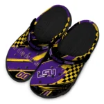 LSU Tigers Clogs – Customized Circuit Geometry Purple Black 1