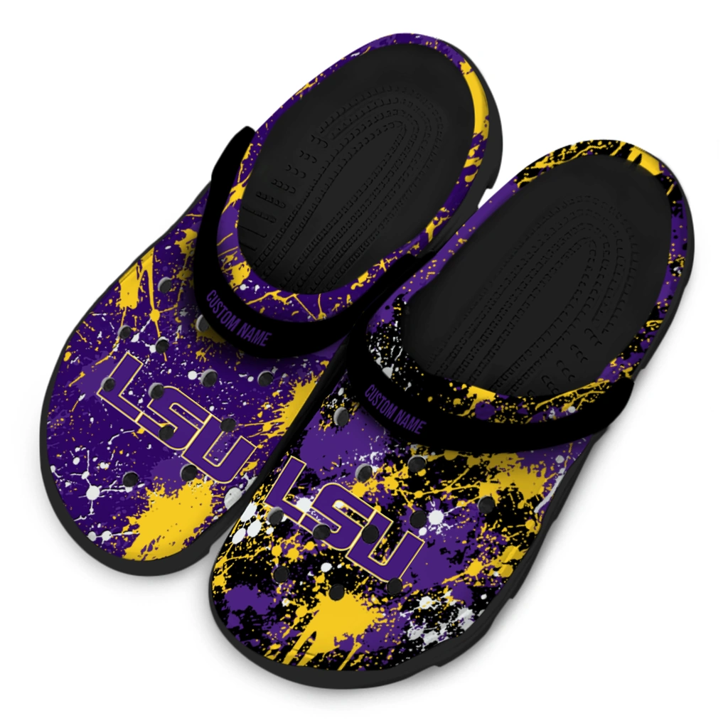 lsu-tigers-clog-personalized-splatter-splash-purple-black-latest-model.webp