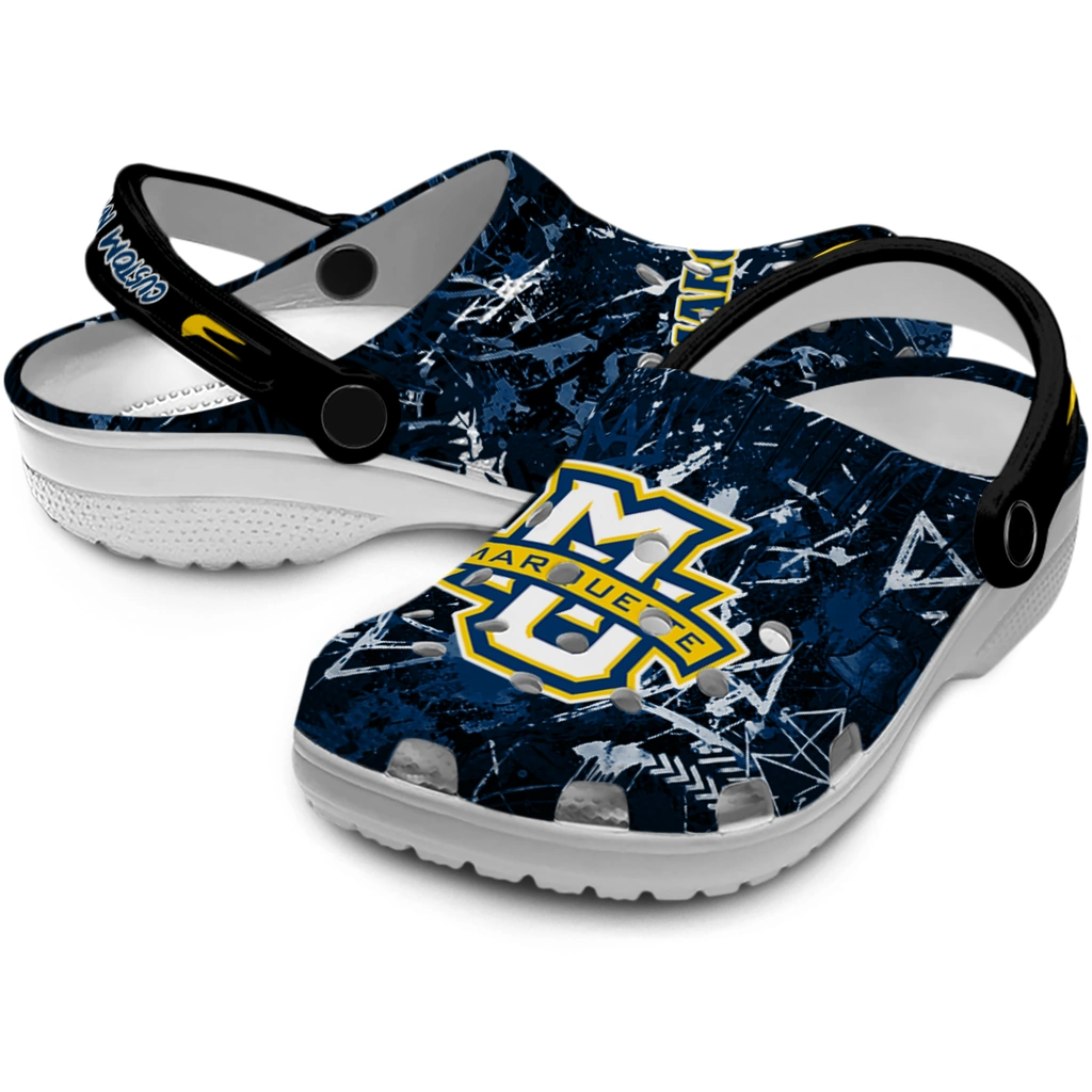 marquette-golden-eagles-clog-custom-graffiti-burst-blue-black-high-quality.webp