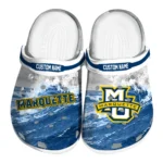 marquette-golden-eagles-clog-custom-wave-swirl-blue-white-best-selling.webp