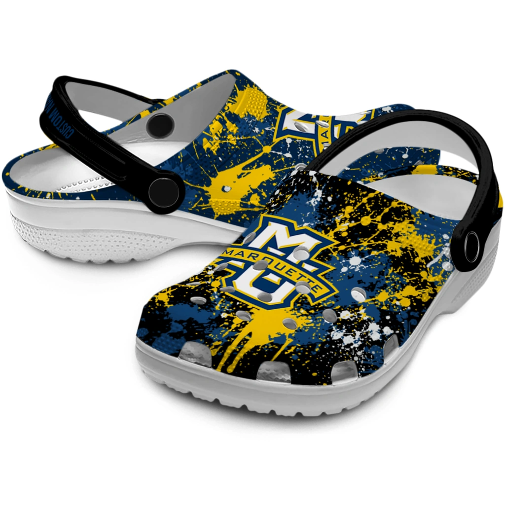 marquette-golden-eagles-clog-personalized-splatter-splash-blue-black-high-quality.webp