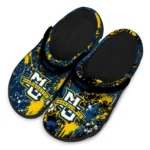 marquette-golden-eagles-clog-personalized-splatter-splash-blue-black-best-selling.webp