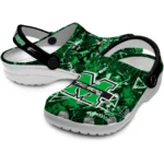 marshall-thundering-herd-clog-customized-graffiti-burst-green-black-best-selling.webp