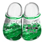 Marshall Thundering Herd Clogs - Customized Wave Swirl Green White 1 marshall-thundering-herd-clog-customized-wave-swirl-green-white-best-selling.webp