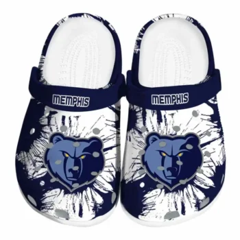 Memphis Grizzlies Clogs Splatter Graphics Best Selling
