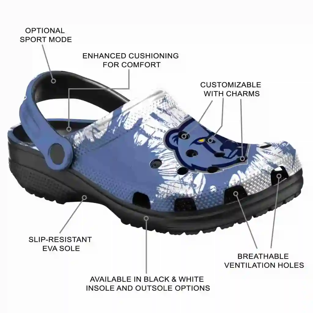 Memphis Grizzlies Clogs Splatter Graphics New Arrival Memphis Grizzlies Clogs Splatter Graphics New Arrival