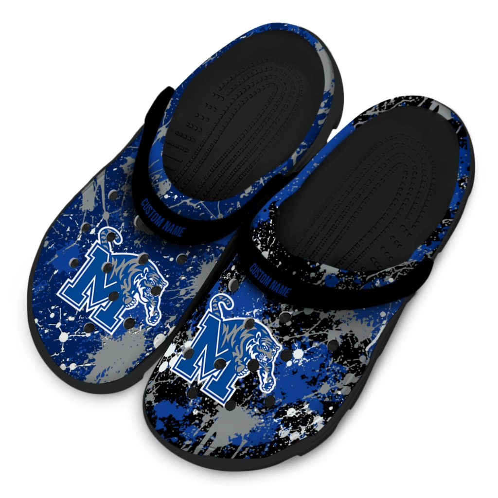 memphis-tigers-clog-custom-splatter-splash-blue-black-latest-model.webp