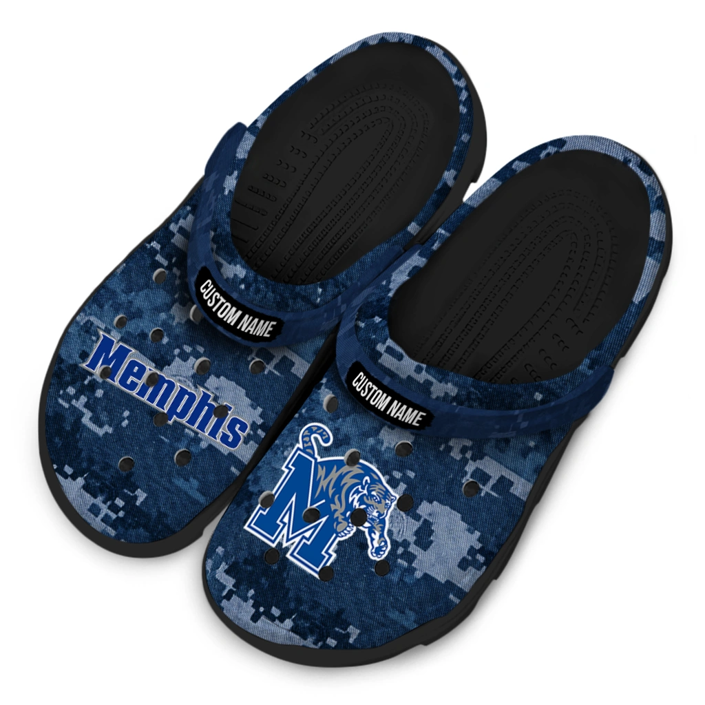 memphis-tigers-clog-personalized-digital-camo-blue-latest-model.webp