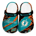 Miami Dolphins Clogs - Custom Circuit Geometry Aqua Black 1 Miami Dolphins Clogs – Custom Circuit Geometry Aqua Black 1