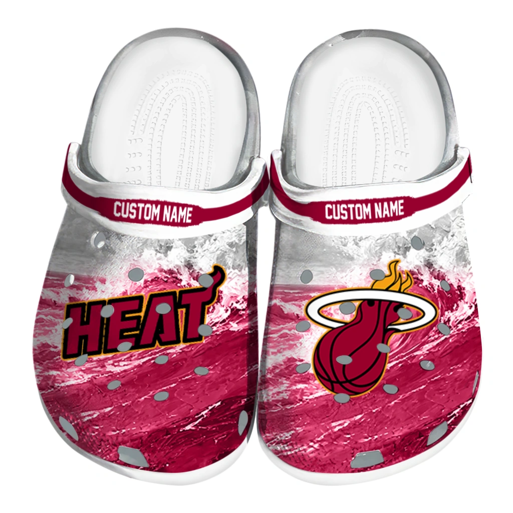 miami-heat-clog-custom-wave-swirl-red-white-best-selling.webp miami heat clog custom wave swirl red white best selling
