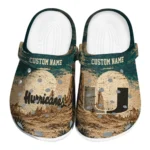 Miami Hurricanes Clogs - Custom Cracked Landscape Fir Green Beige 1 miami-hurricanes-clog-custom-cracked-landscape-fir-green-beige-best-selling.webp