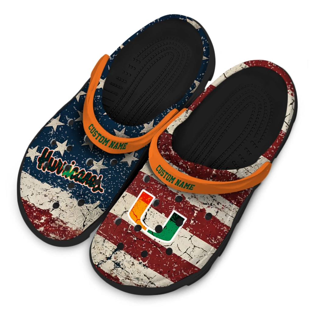 miami-hurricanes-clog-custom-distressed-stripes-orange-red-blue-latest-model.webp