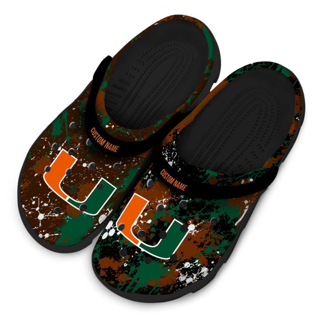 miami-hurricanes-clog-customized-splatter-splash-orange-black-latest-model.webp