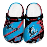 Miami Marlins Clogs - Custom Checkered Streaks Blue Black 1 miami-marlins-clog-custom-checkered-streaks-blue-black-best-selling.webp