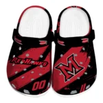 Miami RedHawks Clogs - Personalized Checkered Streaks Red Black 1 miami-redhawks-clog-personalized-checkered-streaks-red-black-best-selling.webp