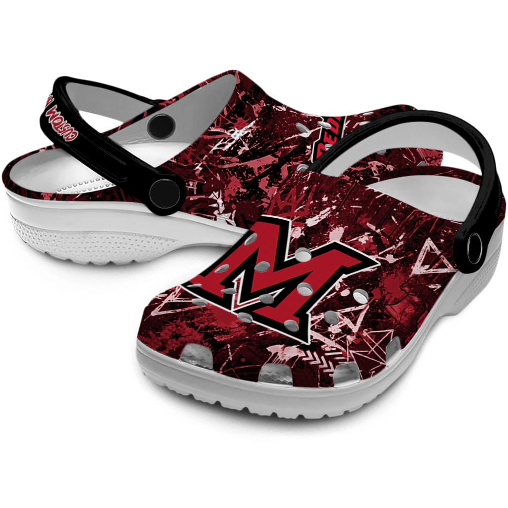miami-redhawks-clog-personalized-graffiti-burst-red-black-high-quality.webp