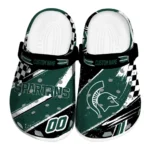 Michigan State Spartans Clogs – Customized Circuit Geometry Green Black 1