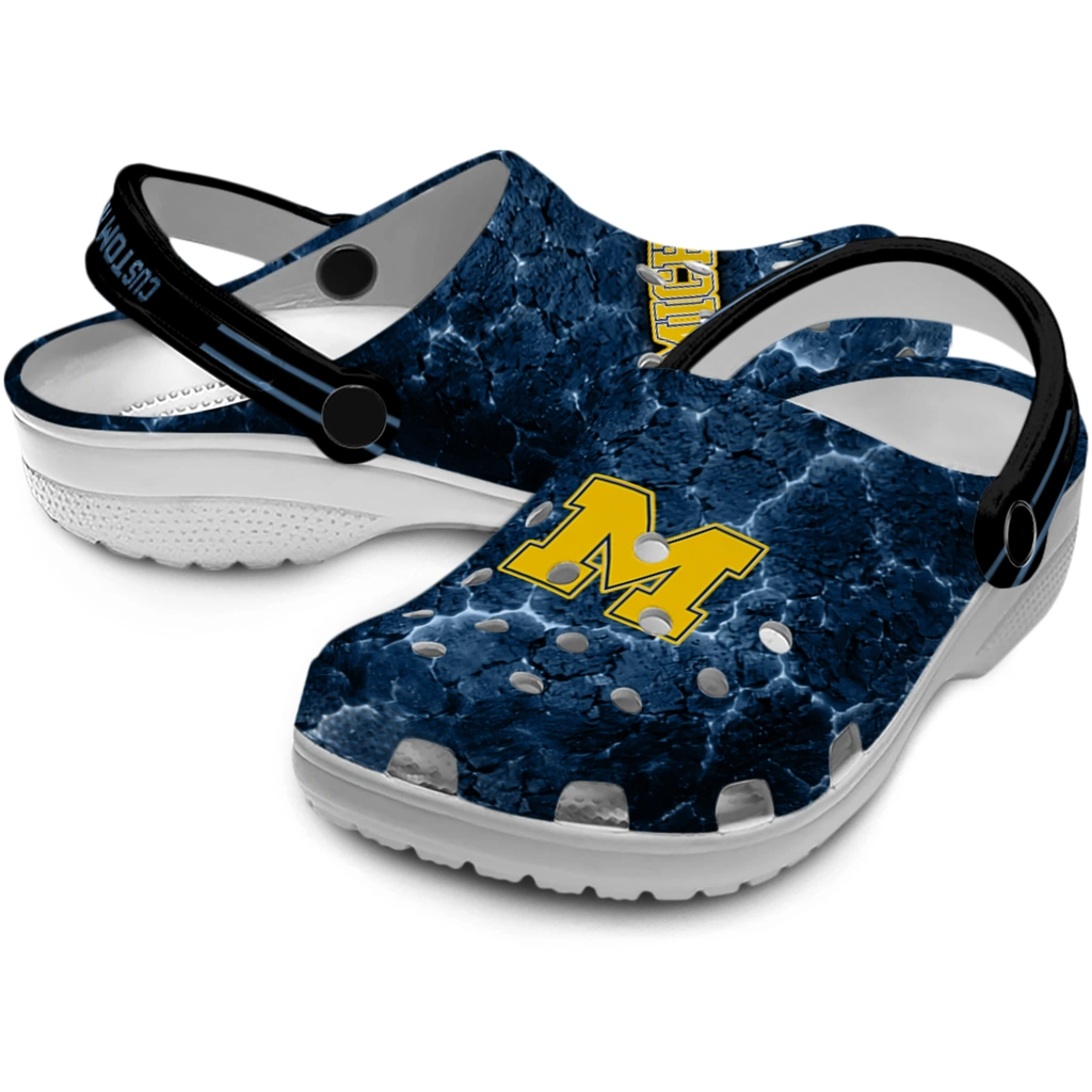 michigan-wolverines-clog-custom-cracked-energy-blue-black-high-quality.webp