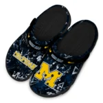 michigan-wolverines-clog-customized-graffiti-burst-blue-black-best-selling.webp