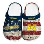 Michigan Wolverines Clogs - Personalized Distressed Stripes Blue Red Blue 1 michigan-wolverines-clog-personalized-distressed-stripes-blue-red-blue-best-selling.webp