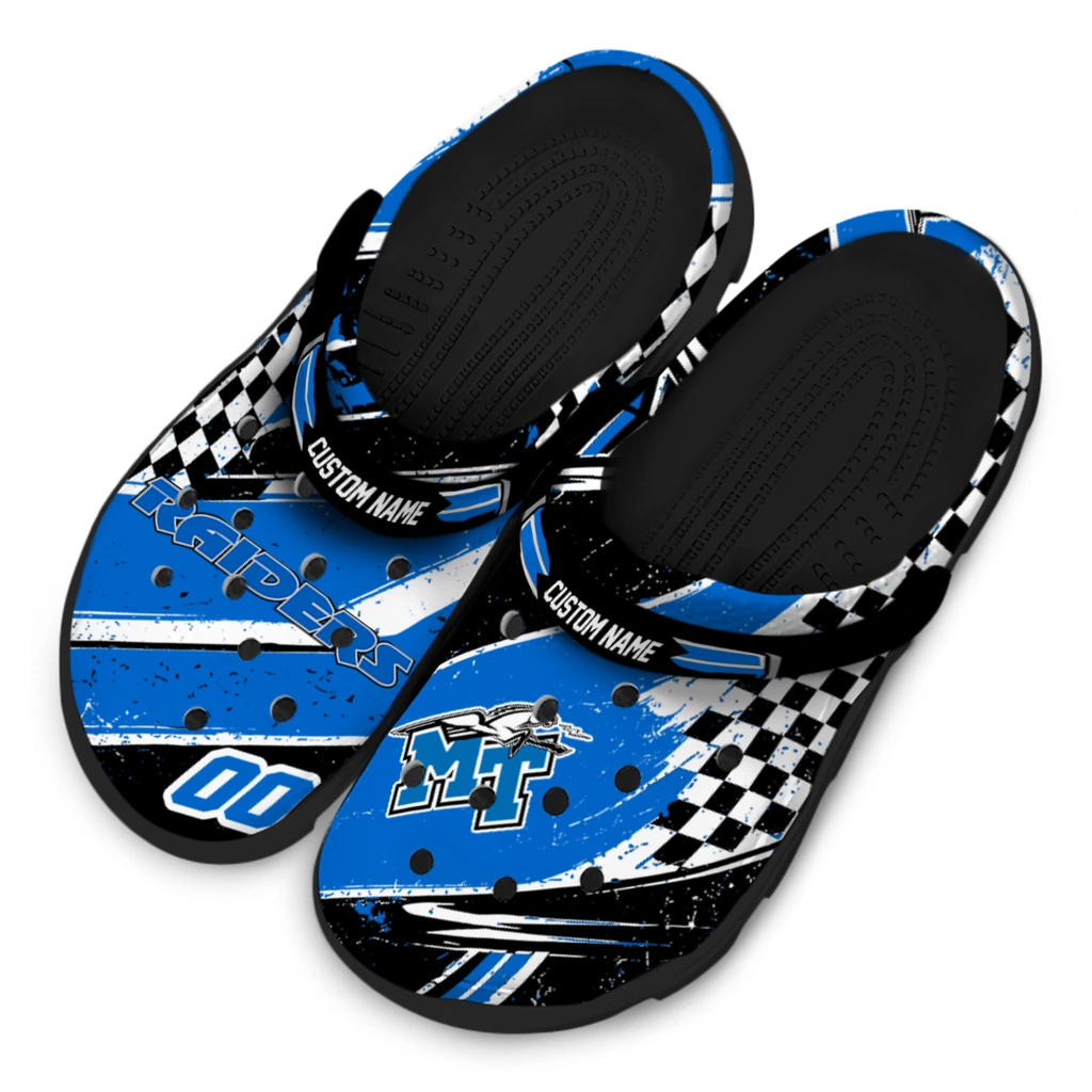 middle-tennessee-blue-raiders-clog-customized-checkered-streaks-blue-black-latest-model.webp