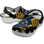 milwaukee-brewers-clog-customized-checkered-streaks-navy-blue-black-best-selling.webp