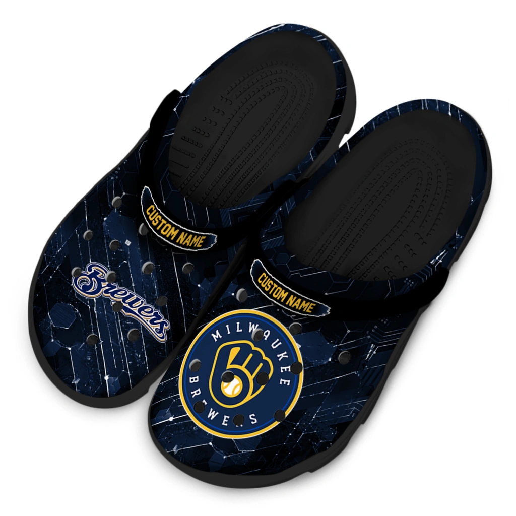 milwaukee-brewers-clog-personalized-circuit-geometry-navy-blue-black-latest-model.webp