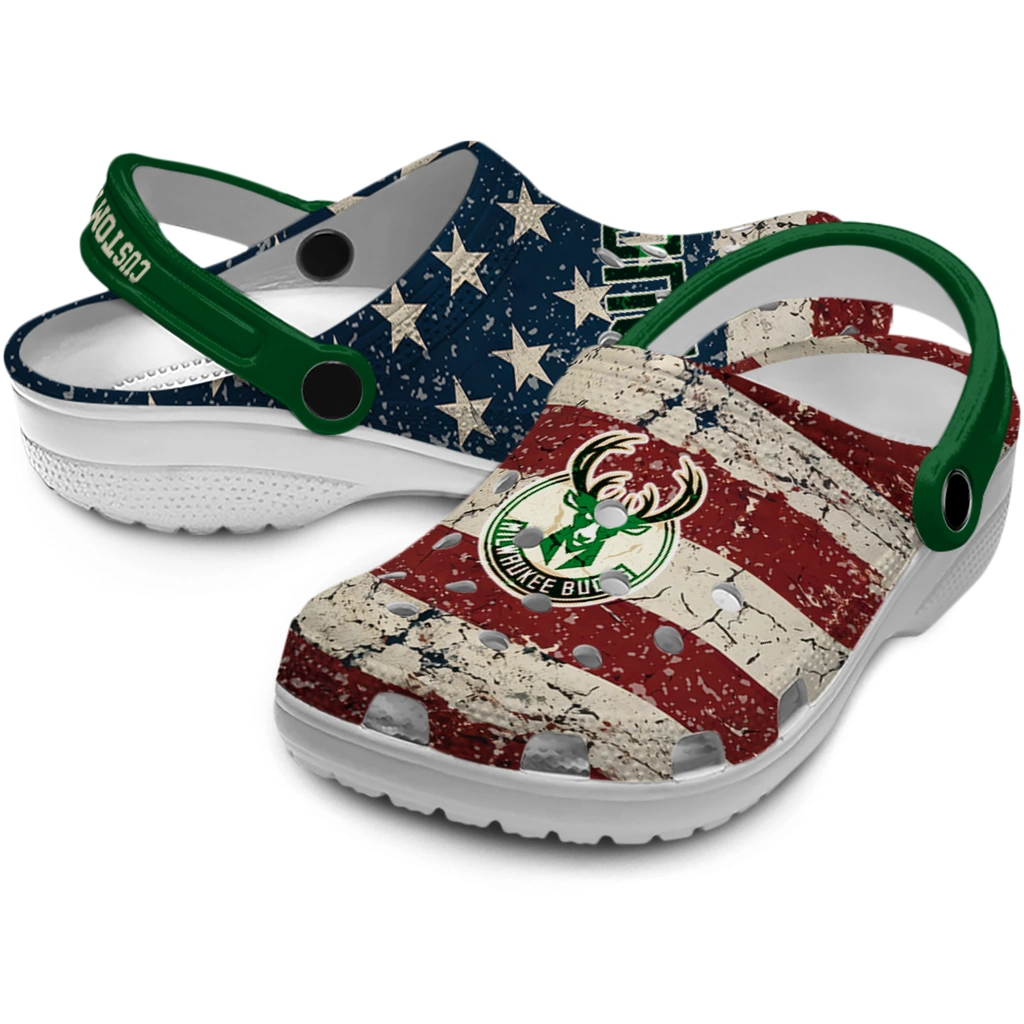 milwaukee-bucks-clog-personalized-distressed-stripes-green-red-blue-high-quality.webp