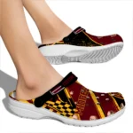 Minnesota Golden Gophers Clogs – Personalized Checkered Streaks Maroon Black 1