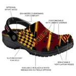 Minnesota Golden Gophers Clogs – Custom Circuit Geometry Maroon Black 1