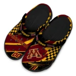 minnesota-golden-gophers-clog-personalized-checkered-streaks-maroon-black-best-selling.webp