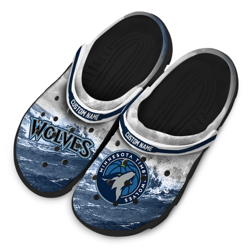 minnesota-timberwolves-clog-personalized-wave-swirl-midnight-blue-white-latest-model.webp