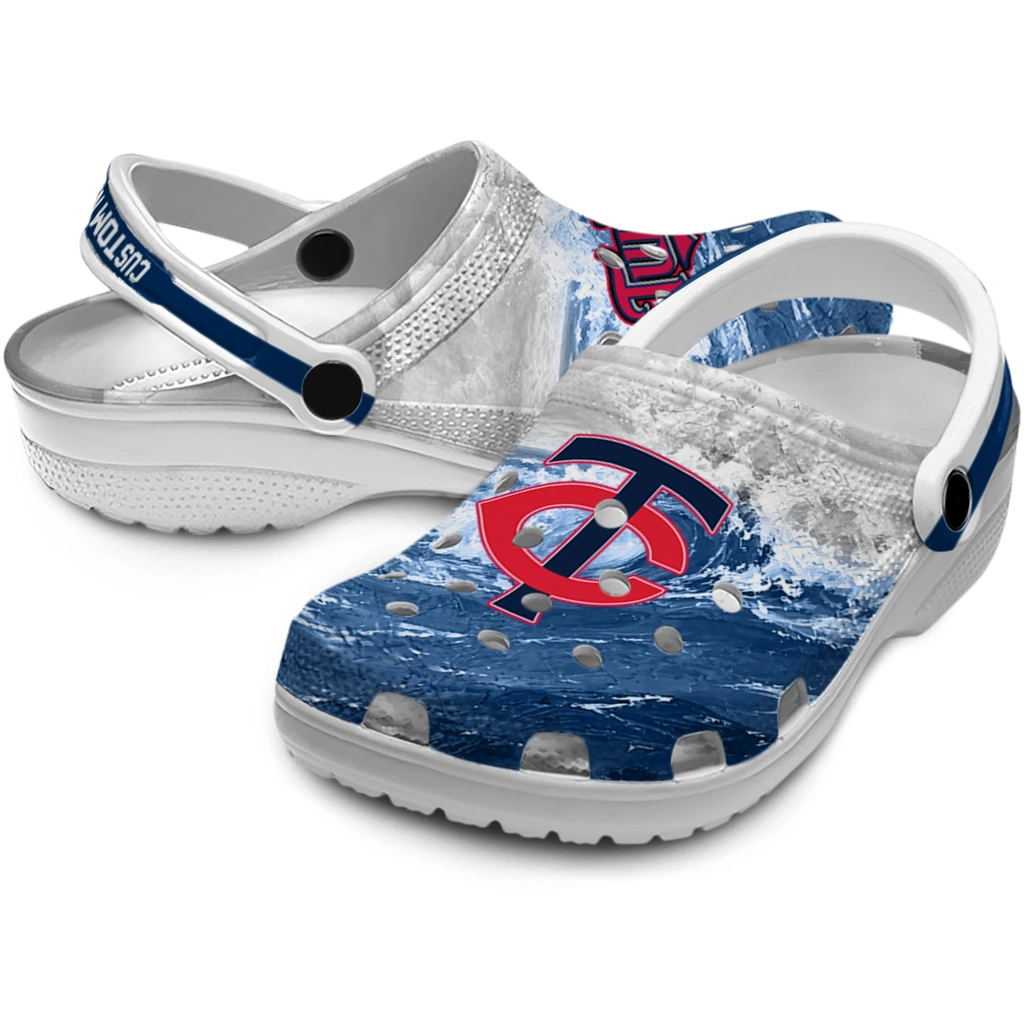 minnesota-twins-clog-personalized-wave-swirl-navy-white-high-quality.webp