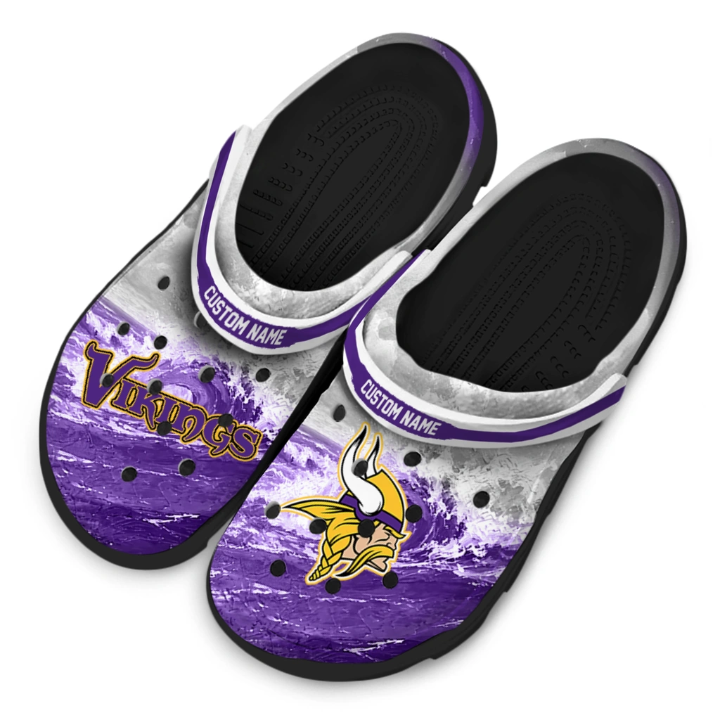 minnesota-vikings-clog-custom-wave-swirl-purple-white-latest-model.webp