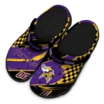 Minnesota Vikings Clogs – Customized Circuit Geometry Purple Black 1