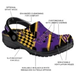 Minnesota Vikings Clogs – Customized Circuit Geometry Purple Black 1