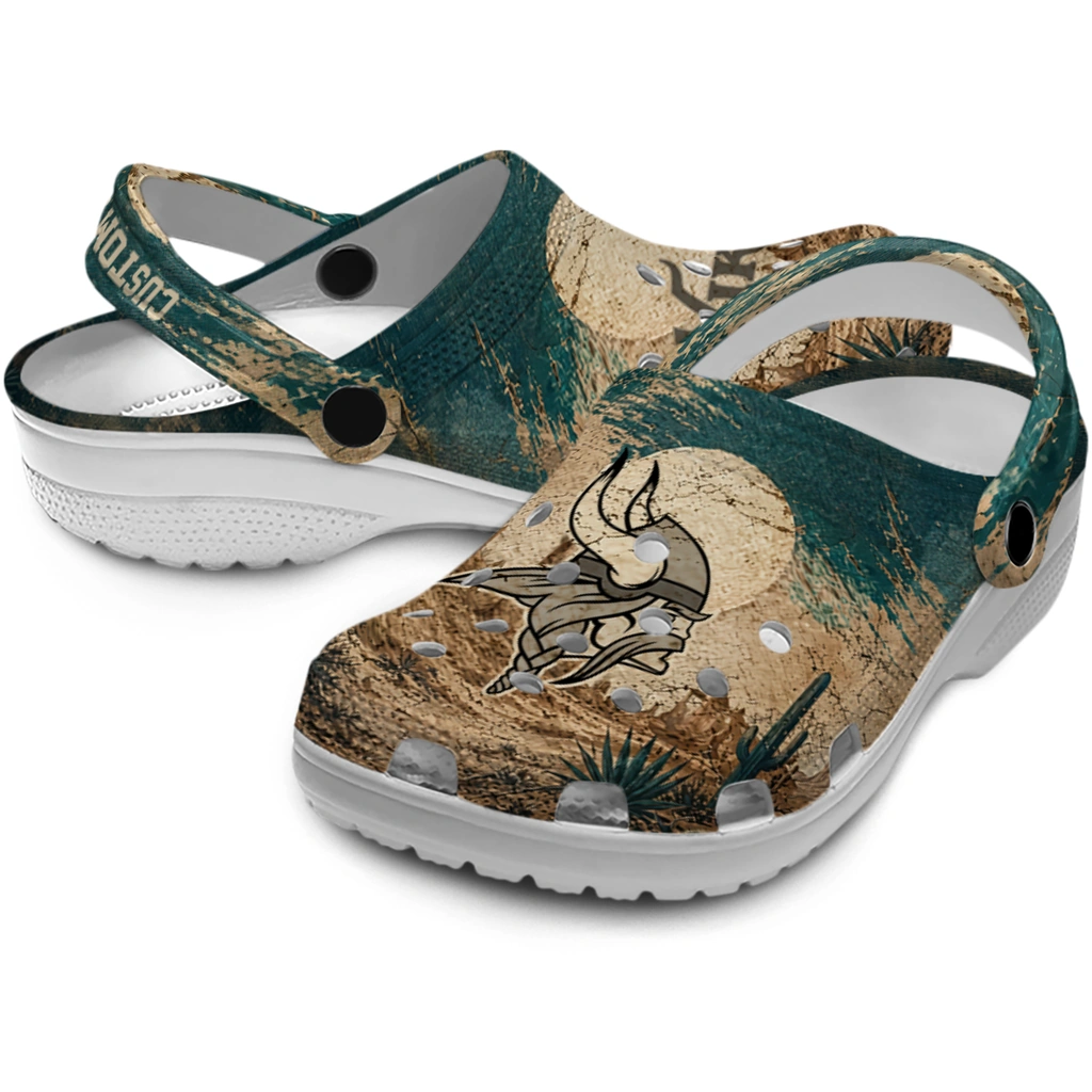 minnesota-vikings-clog-customized-cracked-landscape-fir-green-beige-high-quality.webp