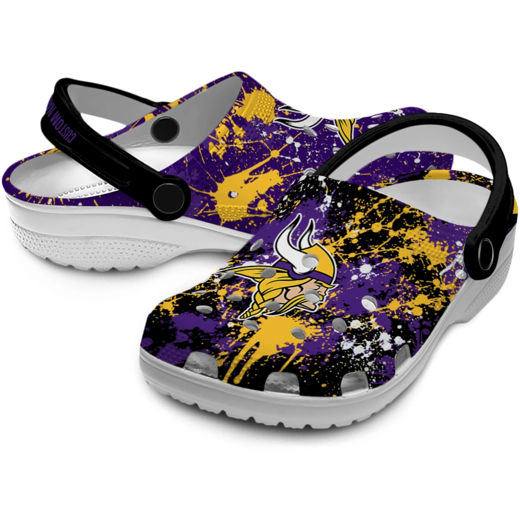 minnesota-vikings-clog-personalized-splatter-splash-purple-black-high-quality.webp