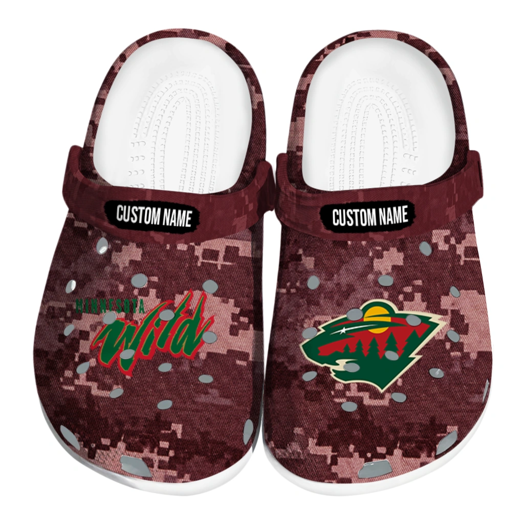 minnesota-wild-clog-custom-digital-camo-red-best-selling.webp minnesota wild clog custom digital camo red best selling