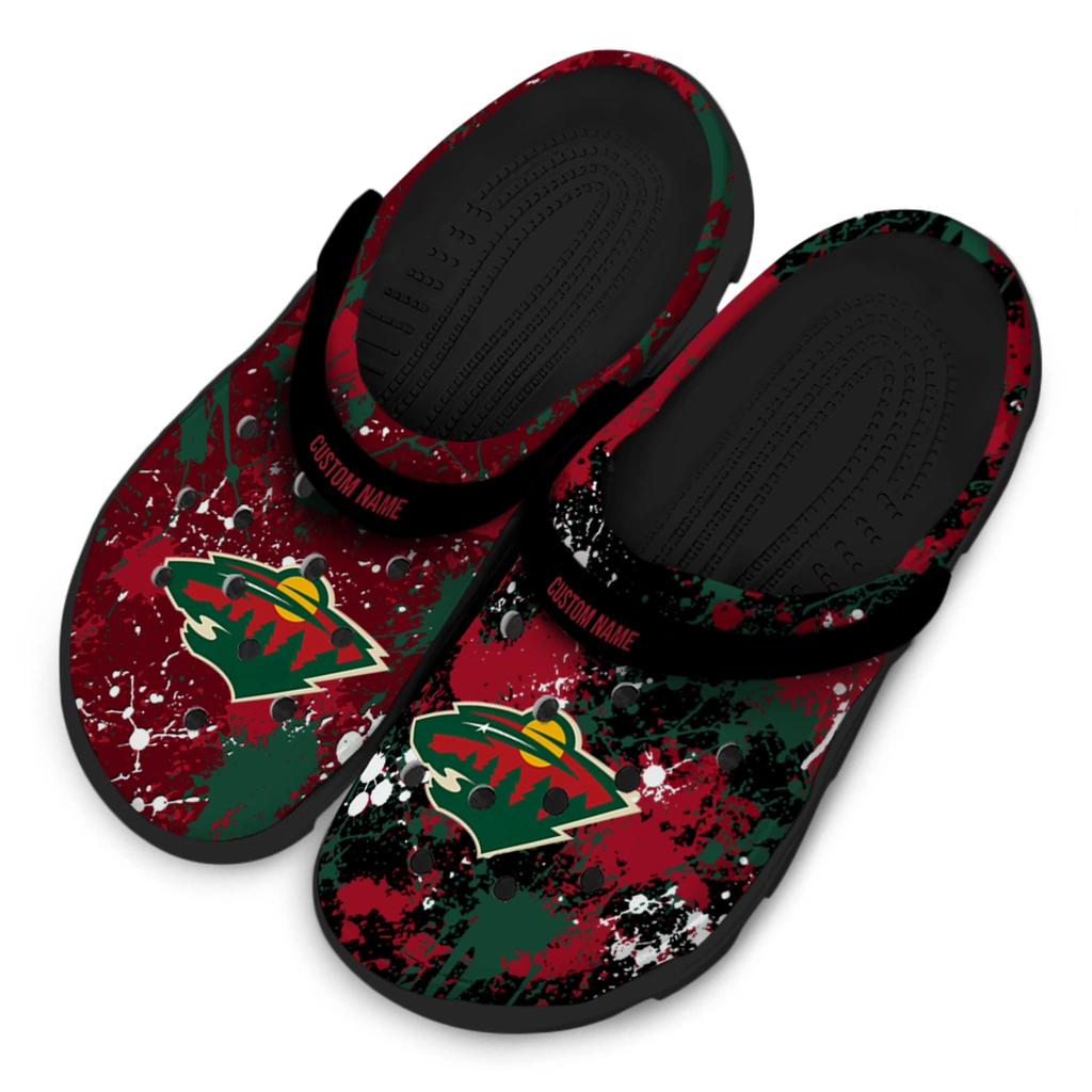 minnesota-wild-clog-customized-splatter-splash-red-black-latest-model.webp