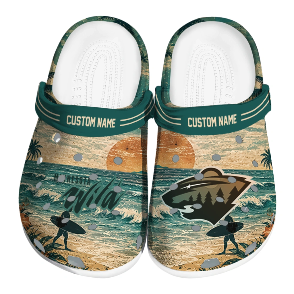 minnesota-wild-clog-customized-wave-scene-fir-green-best-selling.webp minnesota wild clog customized wave scene fir green best selling