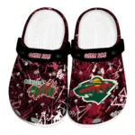 Minnesota Wild Clogs - Personalized Graffiti Burst Red Black 1 minnesota-wild-clog-personalized-graffiti-burst-red-black-best-selling.webp