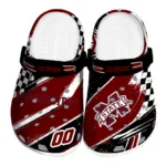Mississippi State Bulldogs Clogs – Custom Circuit Geometry Maroon Black 1