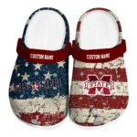 Mississippi State Bulldogs Clogs - Custom Distressed Stripes Maroon Red Blue 1 mississippi-state-bulldogs-clog-custom-distressed-stripes-maroon-red-blue-best-selling.webp