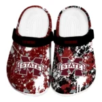 Mississippi State Bulldogs Clogs - Customized Splatter Splash Maroon Black 1 mississippi-state-bulldogs-clog-customized-splatter-splash-maroon-black-best-selling.webp